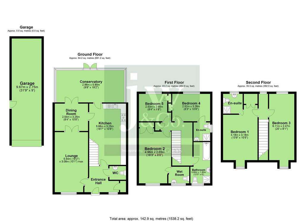 5 bedroom detached house to rent - floorplan