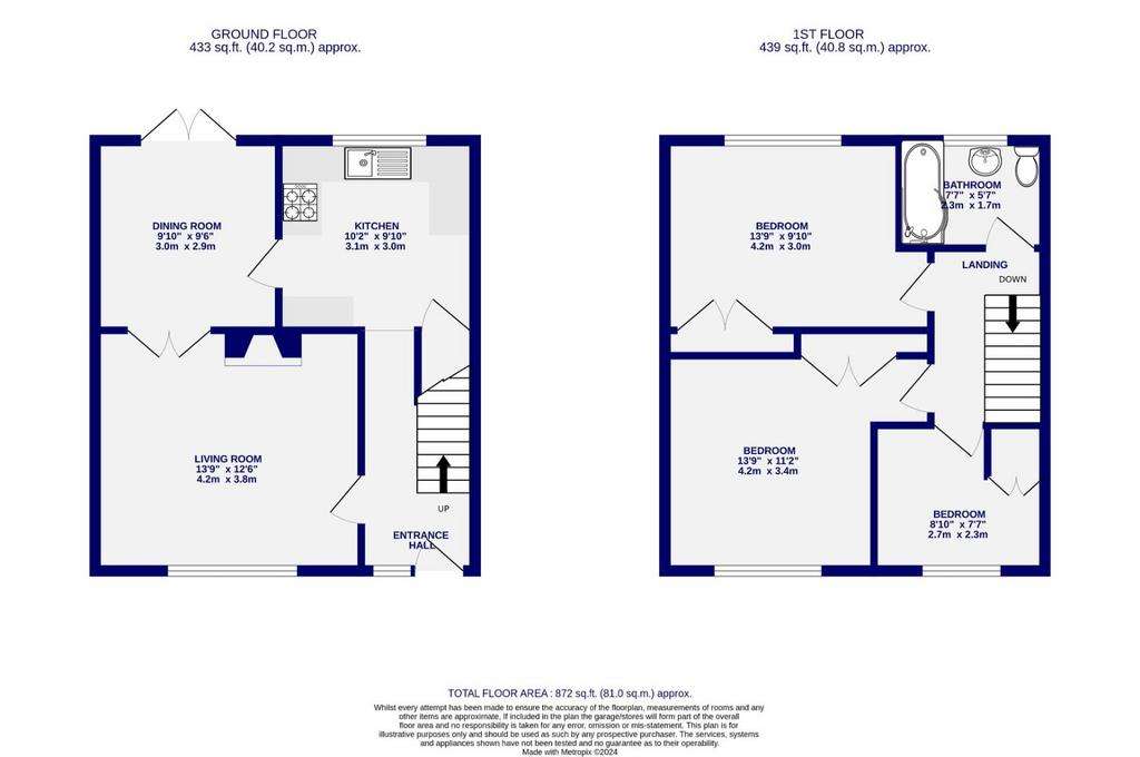 3 bedroom town house for sale - floorplan