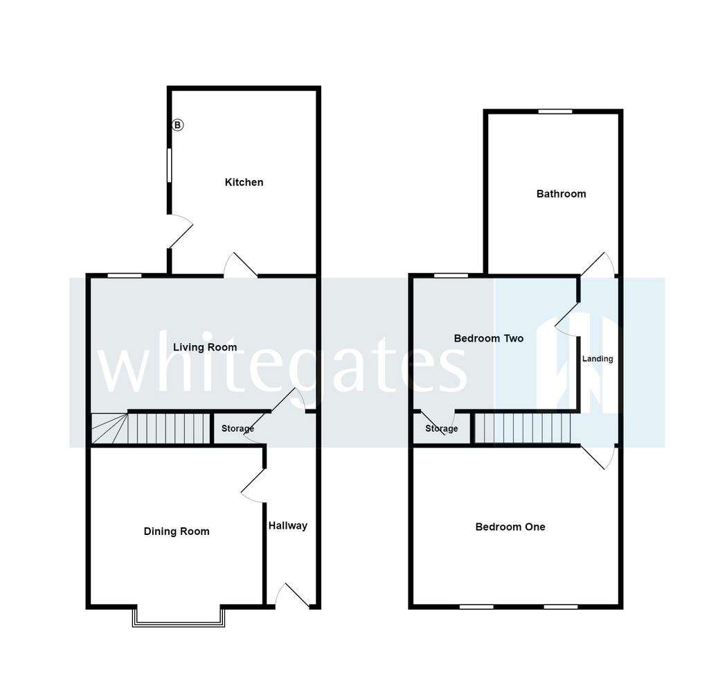 2 bedroom terraced house for sale - floorplan