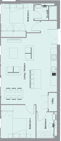 2 bedroom flat for sale - floorplan