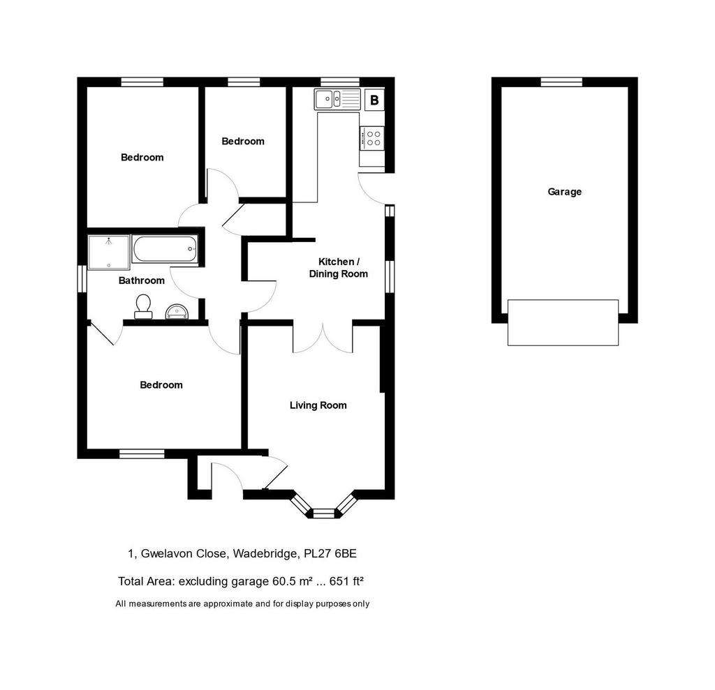 3 bedroom detached bungalow for sale - floorplan