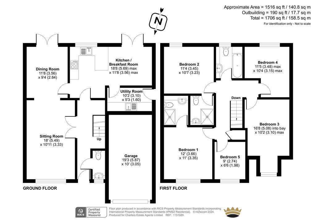 5 bedroom detached house for sale - floorplan