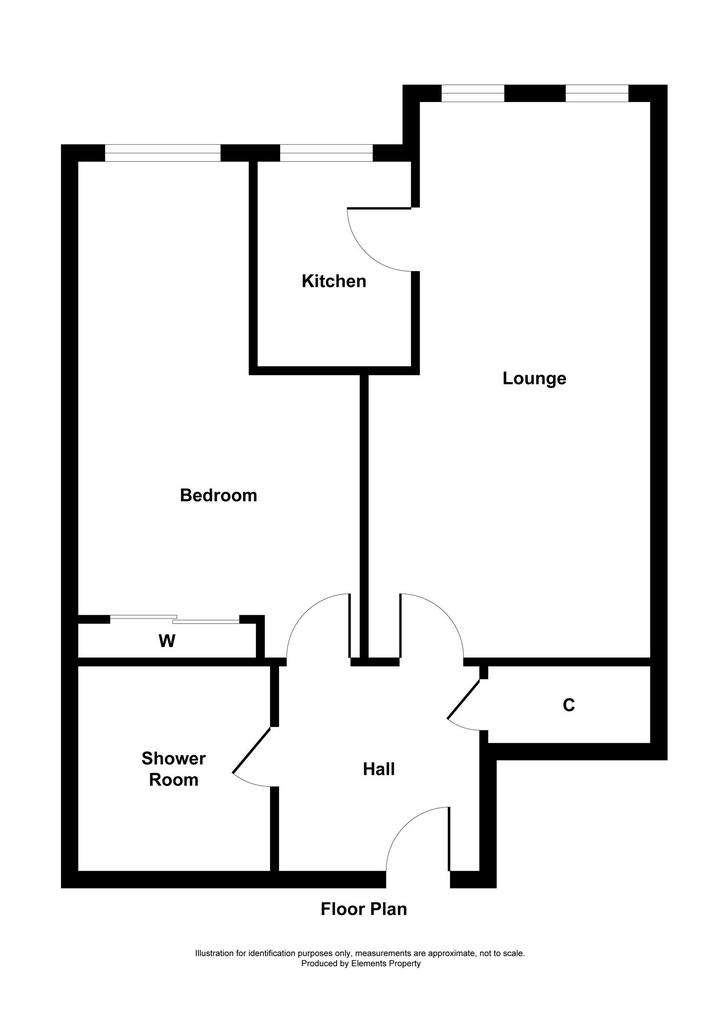 1 bedroom ground floor flat for sale - floorplan