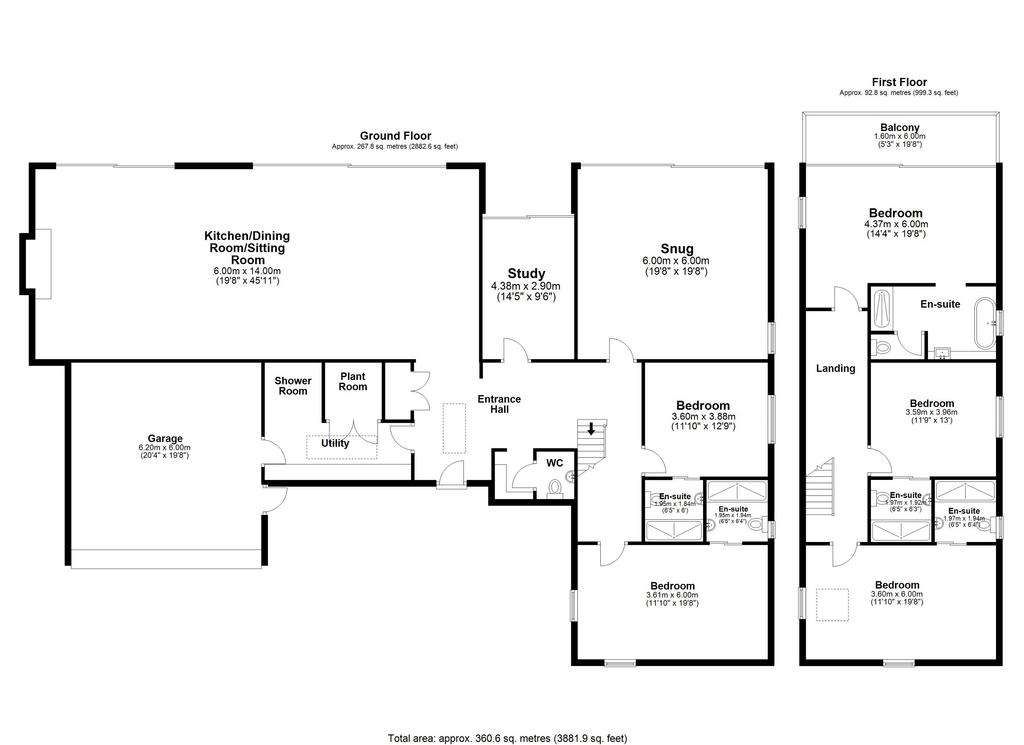 5 bedroom house for sale - floorplan