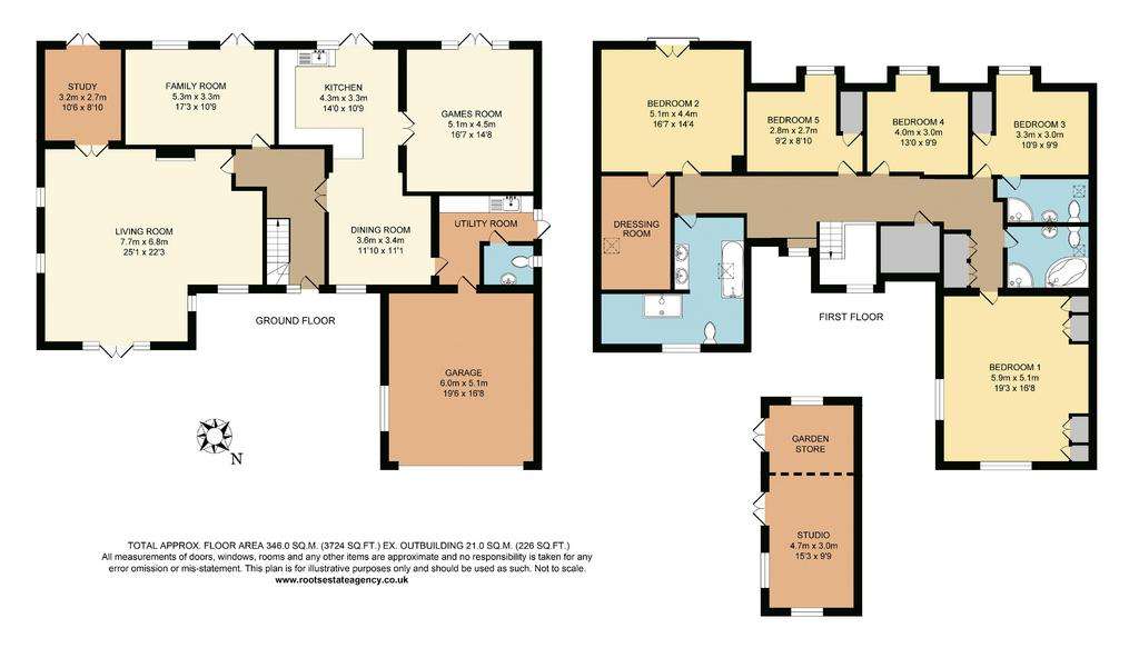 5 bedroom detached house for sale - floorplan