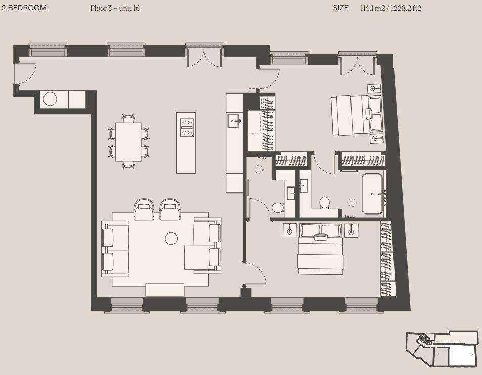 2 bedroom flat for sale - floorplan