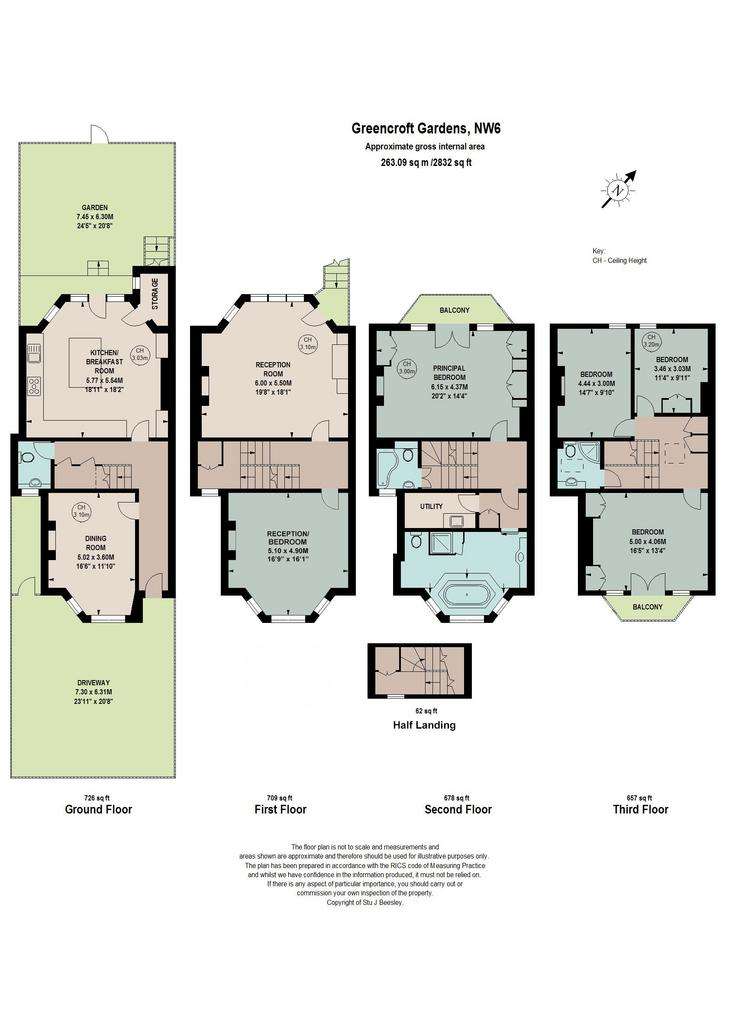 5 bedroom terraced house for sale - floorplan