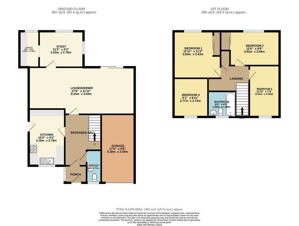 4 bedroom detached house for sale - floorplan