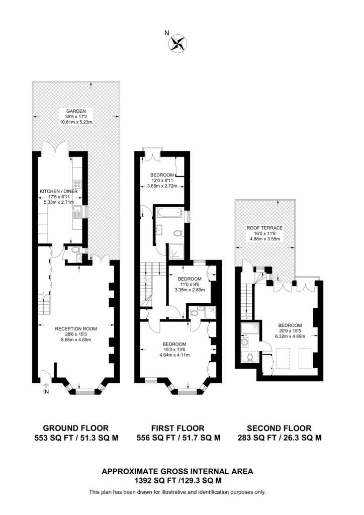 4 bedroom house to rent - floorplan