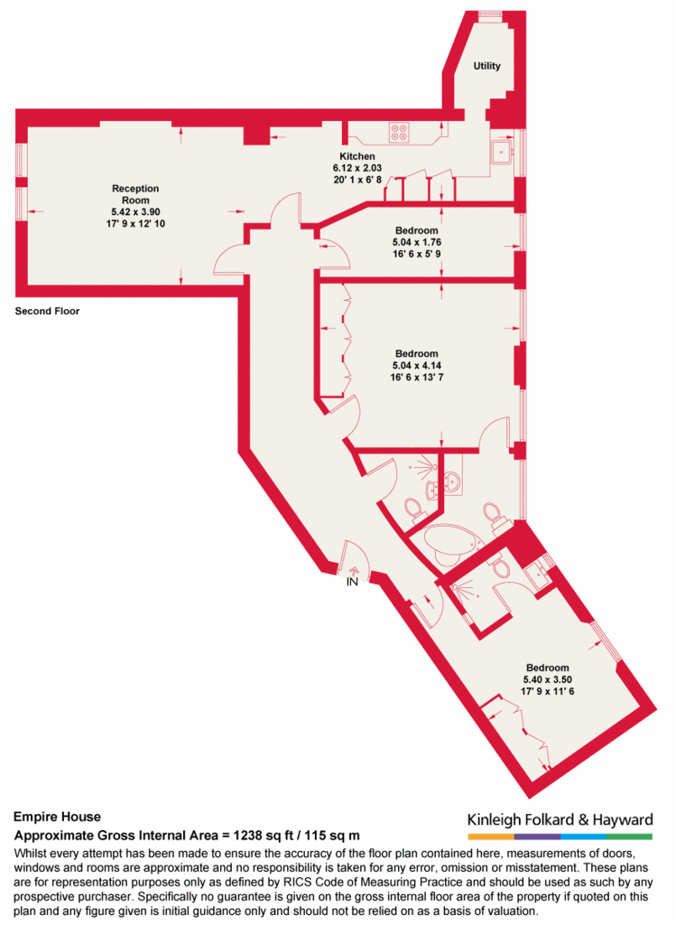 3 bedroom flat for sale - floorplan