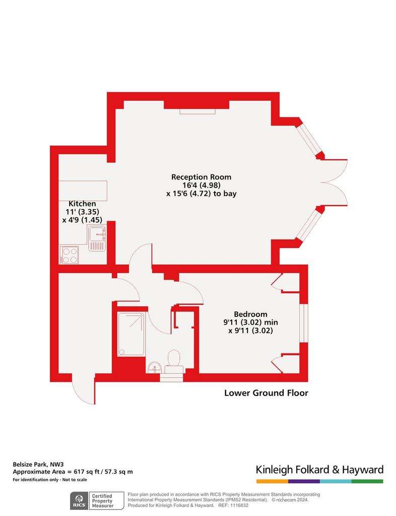 1 bedroom flat to rent - floorplan