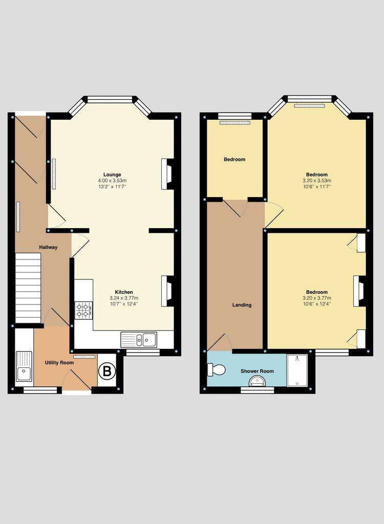 3 bedroom terraced house for sale - floorplan