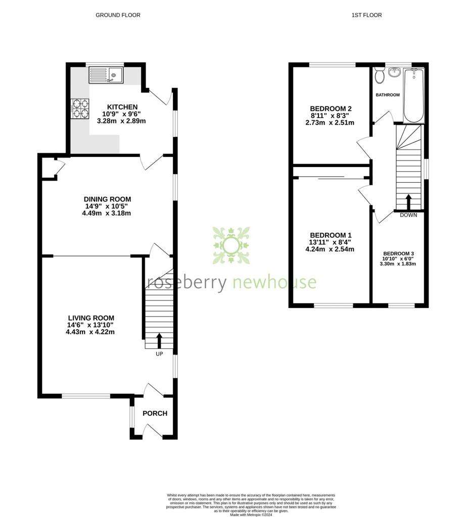 3 bedroom semi-detached house for sale - floorplan