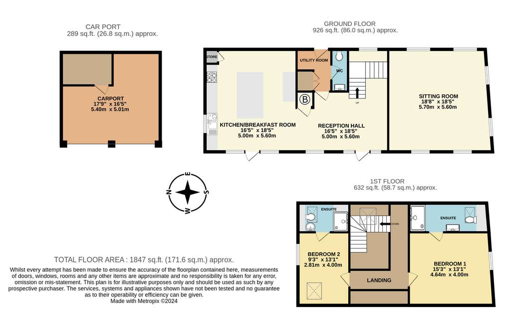 2 bedroom barn conversion for sale - floorplan