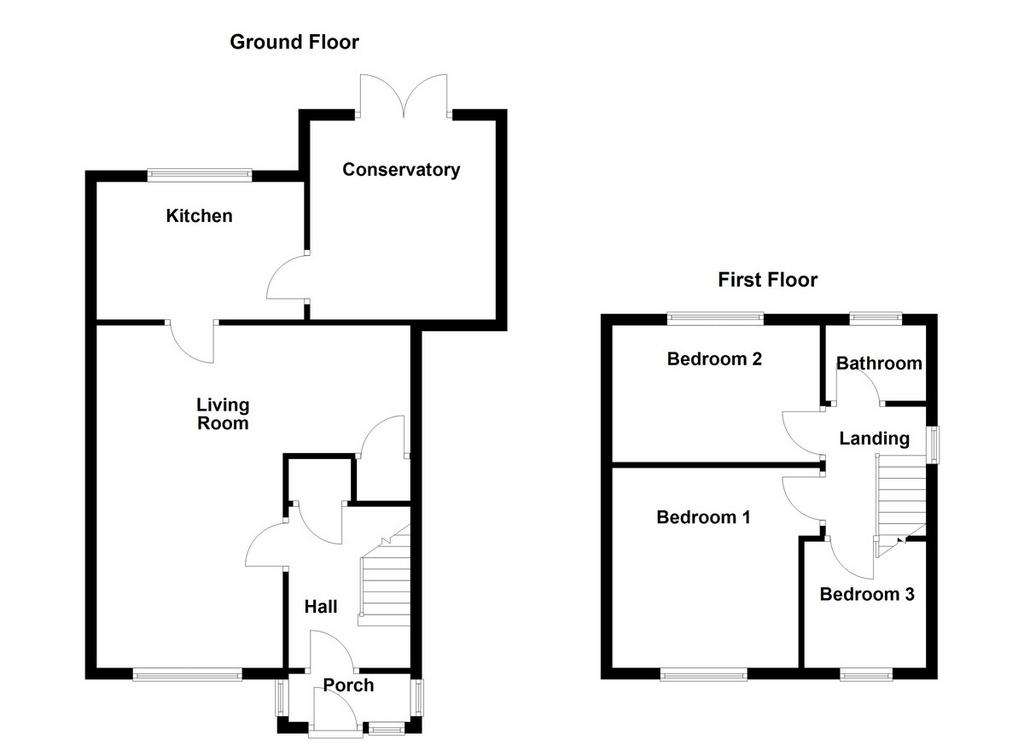 3 bedroom semi-detached house for sale - floorplan