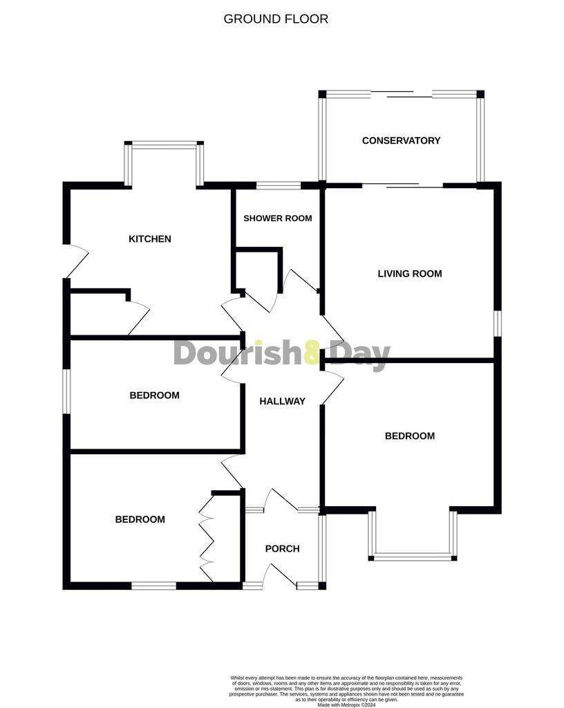 3 bedroom bungalow for sale - floorplan