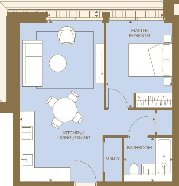 1 bedroom flat for sale - floorplan