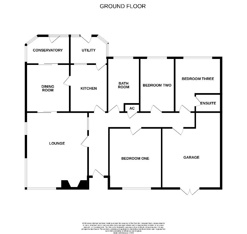 3 bedroom bungalow for sale - floorplan