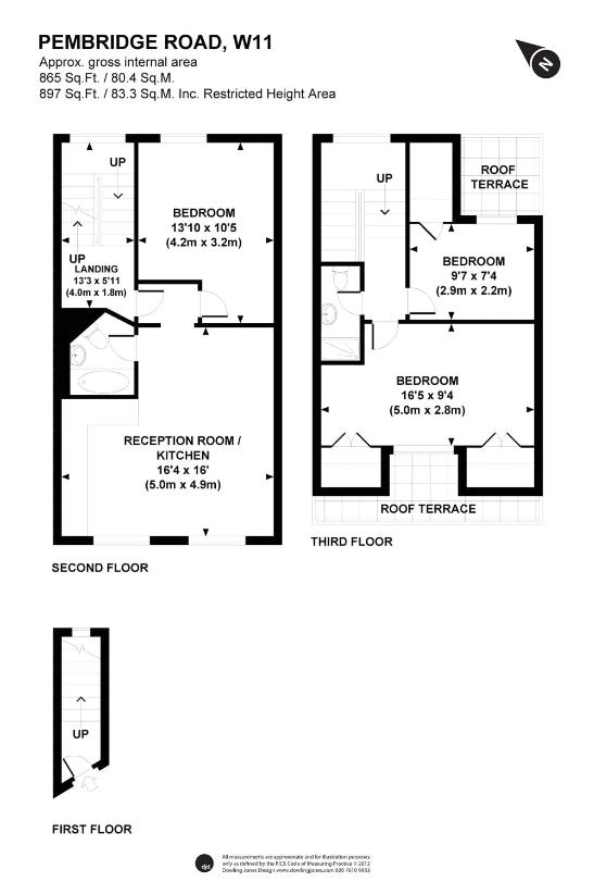 3 bedroom flat for sale - floorplan