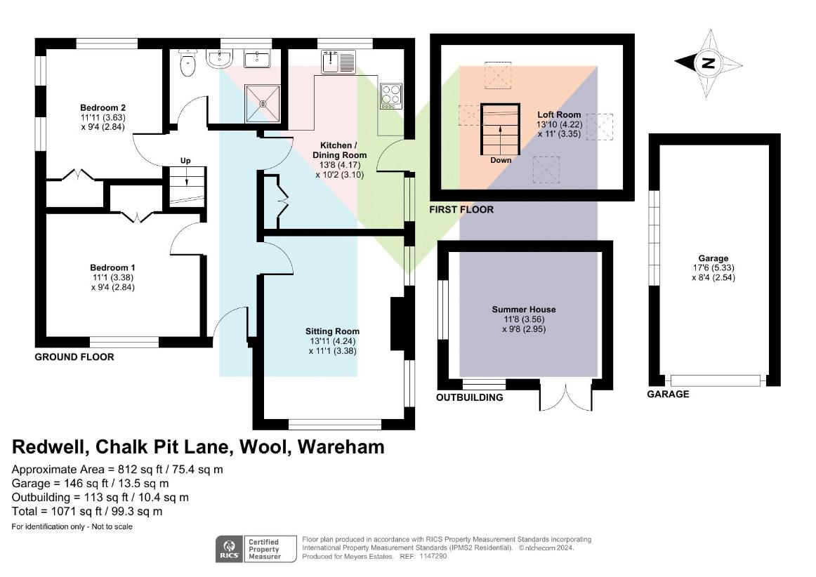 2 bedroom bungalow for sale - floorplan