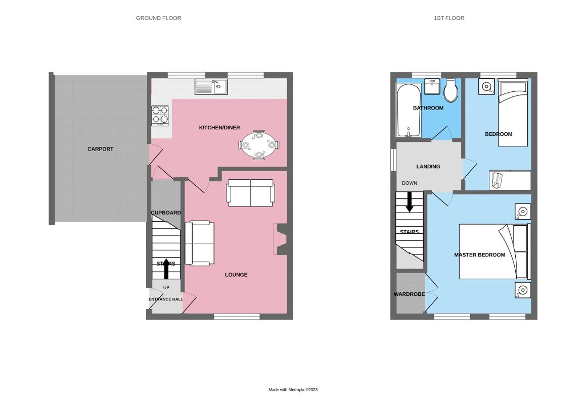 2 bedroom property for sale - floorplan