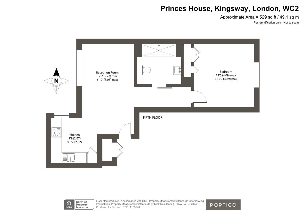 1 bedroom flat for sale - floorplan