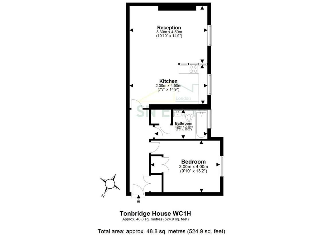 1 bedroom flat for sale - floorplan