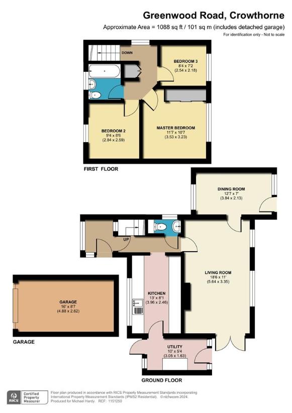 3 bedroom detached house for sale - floorplan