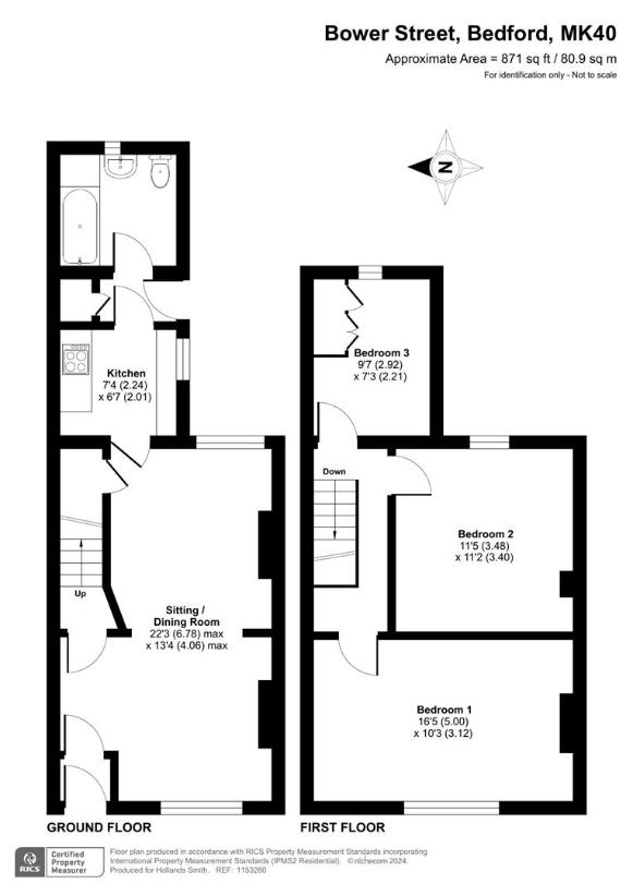 3 bedroom property for sale - floorplan