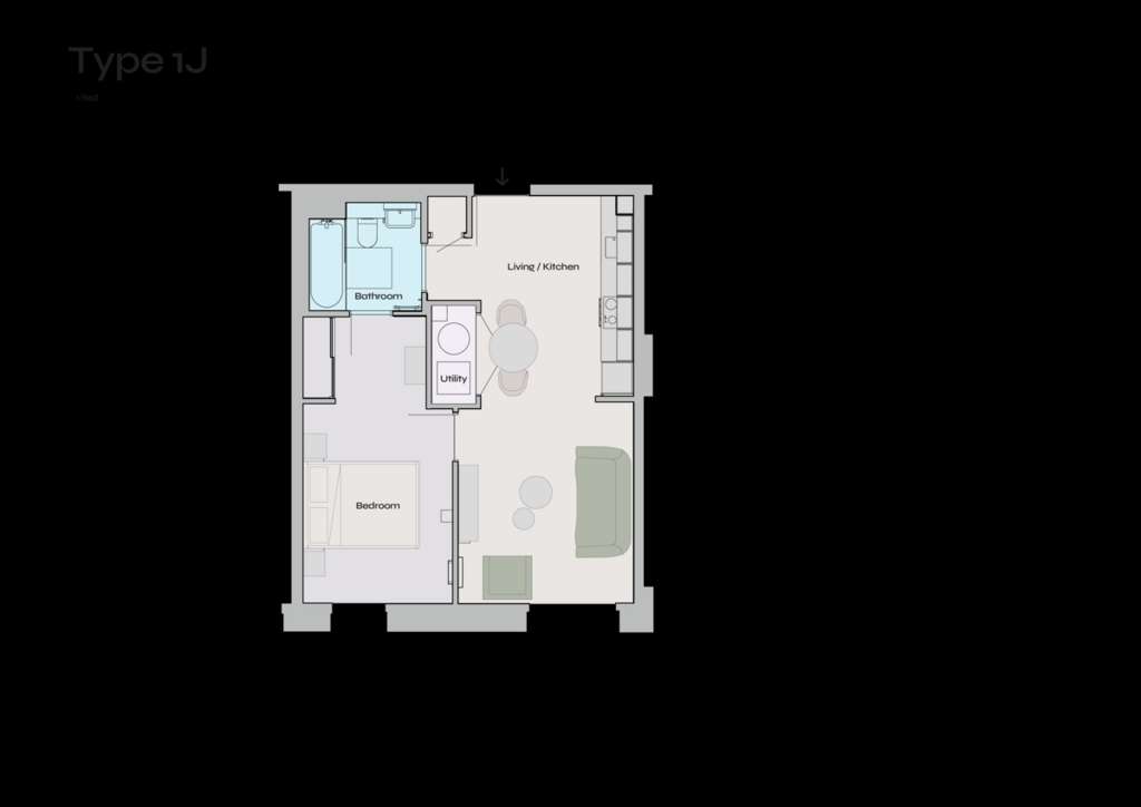 1 bedroom flat to rent - floorplan