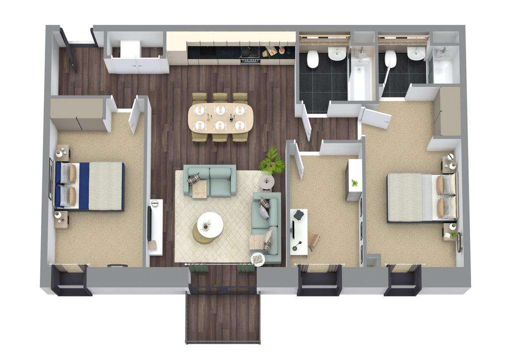 3 bedroom flat to rent - floorplan