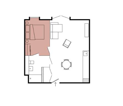 1 bedroom flat to rent - floorplan