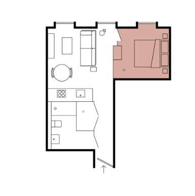 1 bedroom flat to rent - floorplan