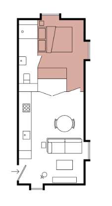 1 bedroom flat to rent - floorplan