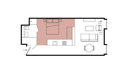 1 bedroom flat to rent - floorplan