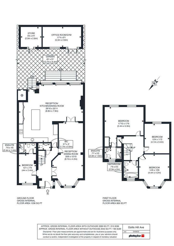 4 bedroom semi-detached house to rent - floorplan