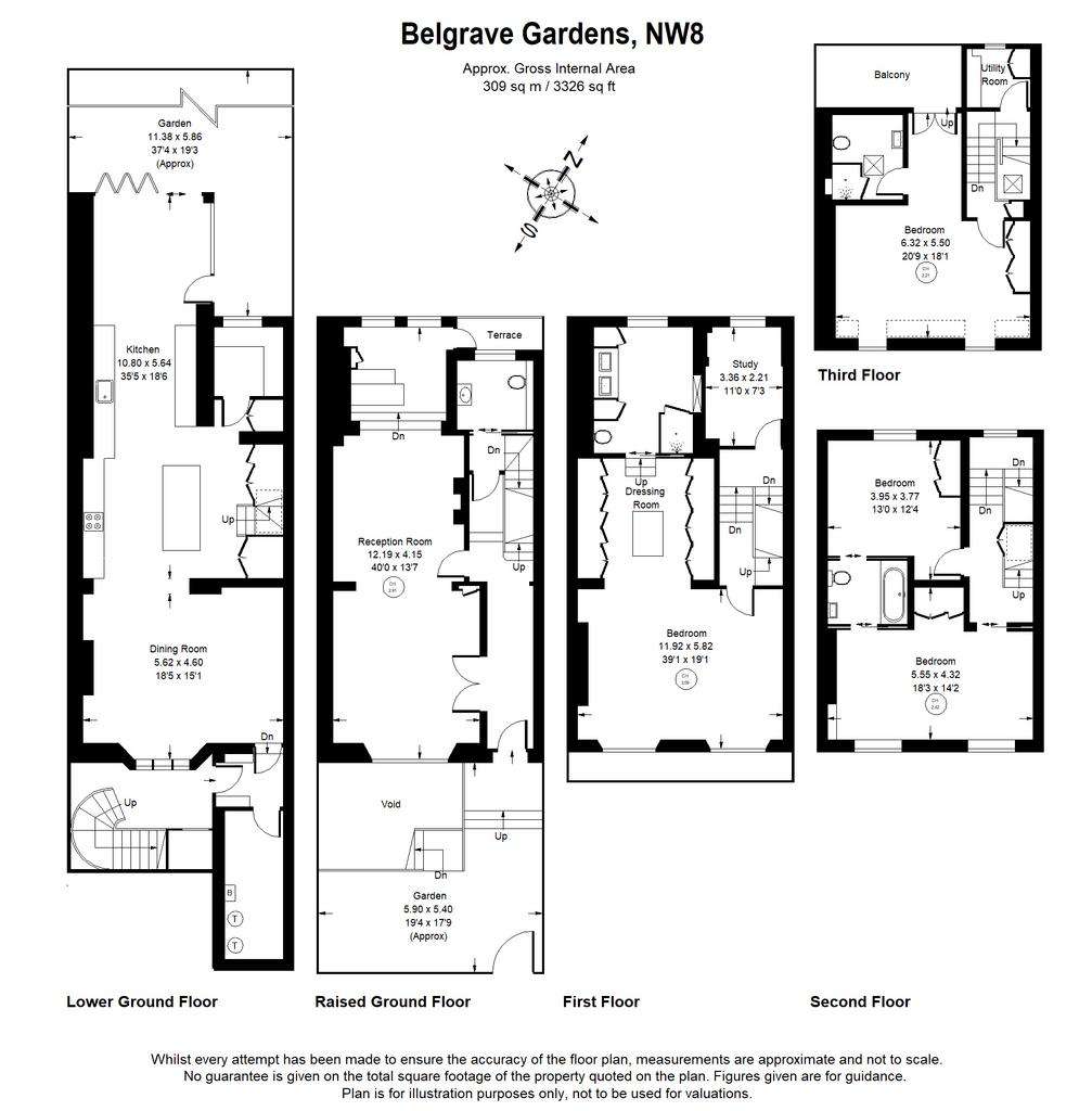 4 bedroom terraced house to rent - floorplan