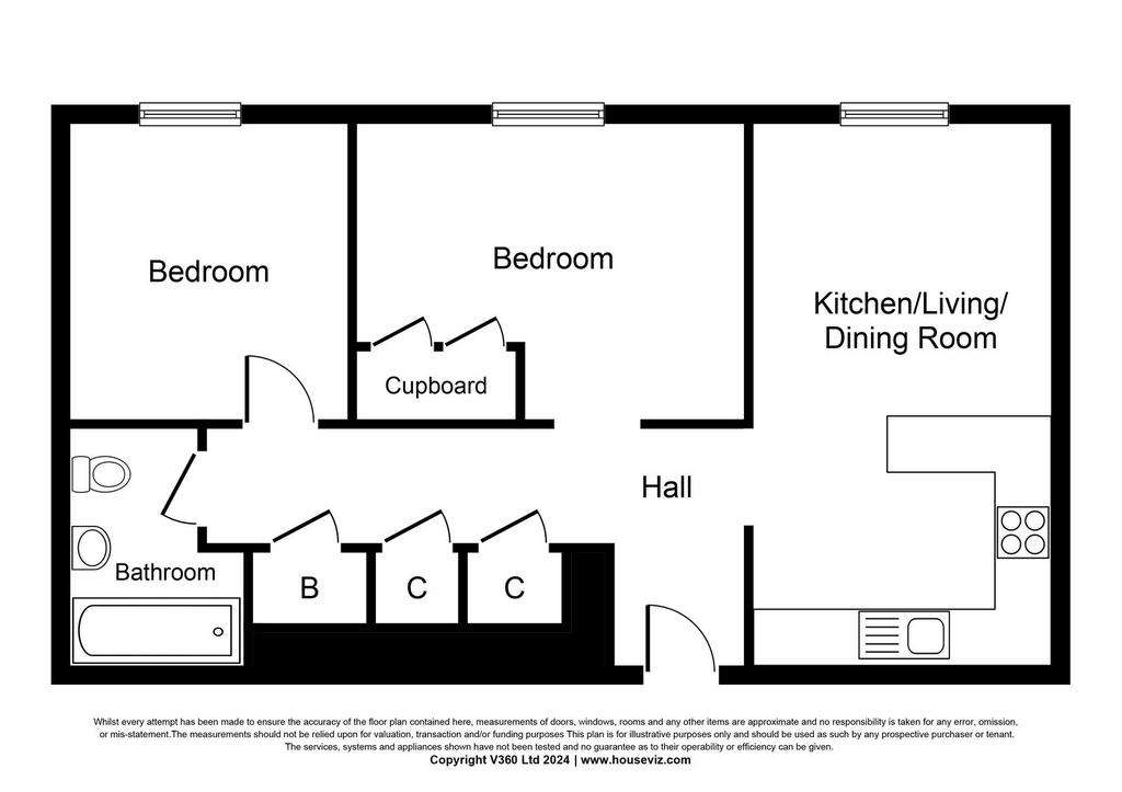 2 bedroom flat for sale - floorplan