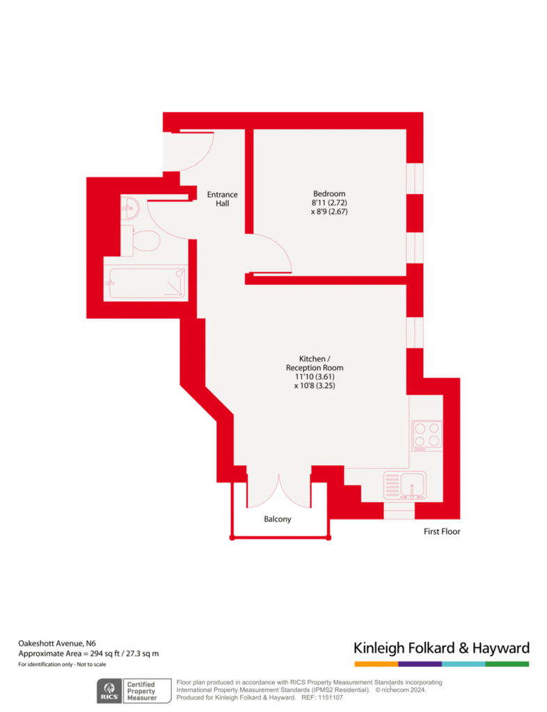 1 bedroom flat for sale - floorplan