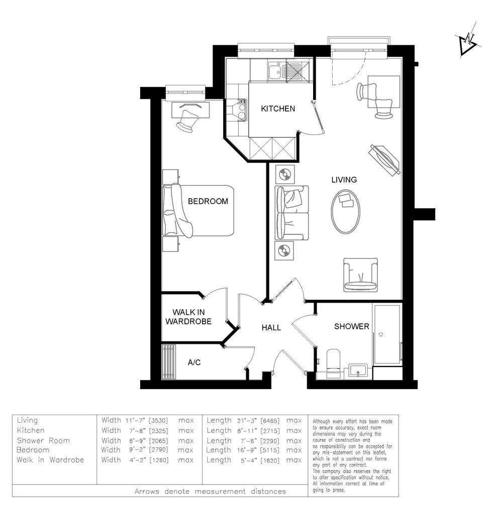 1 bedroom flat for sale - floorplan