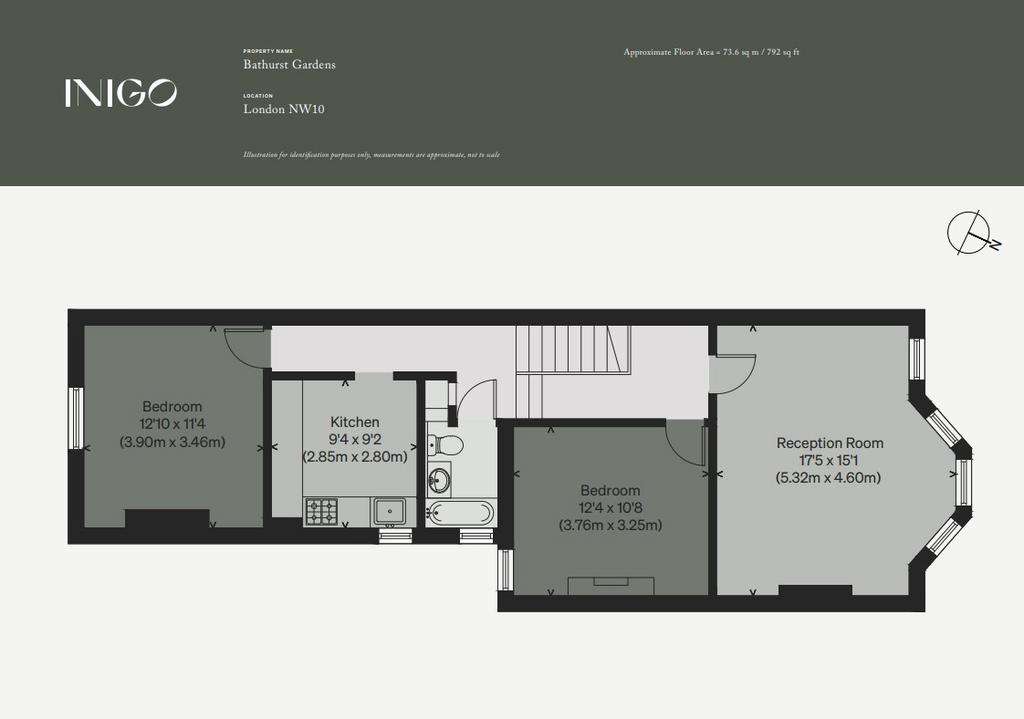 2 bedroom flat for sale - floorplan