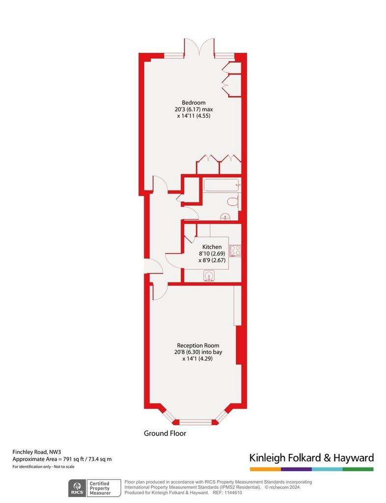 1 bedroom flat for sale - floorplan