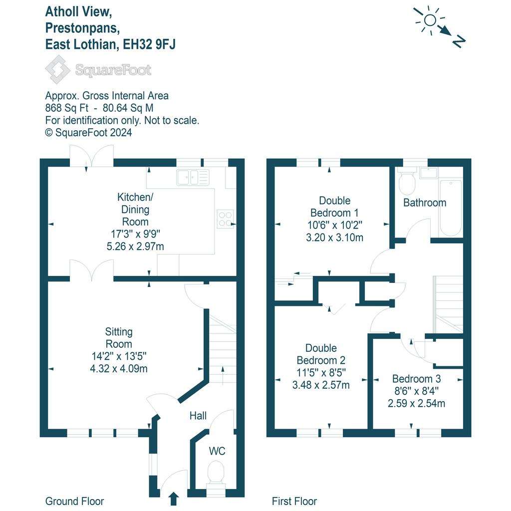 3 bedroom semi-detached house for sale - floorplan