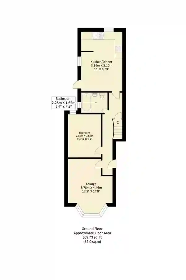 2 bedroom flat for sale - floorplan