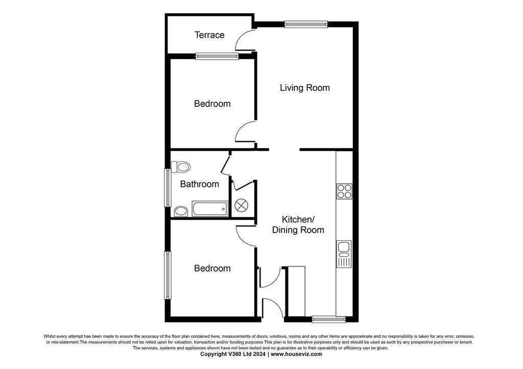 2 bedroom ground floor flat for sale - floorplan