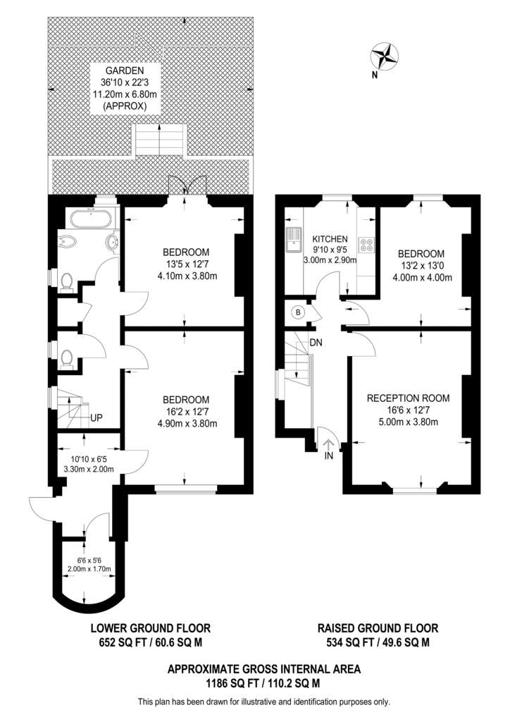 3 bedroom flat to rent - floorplan