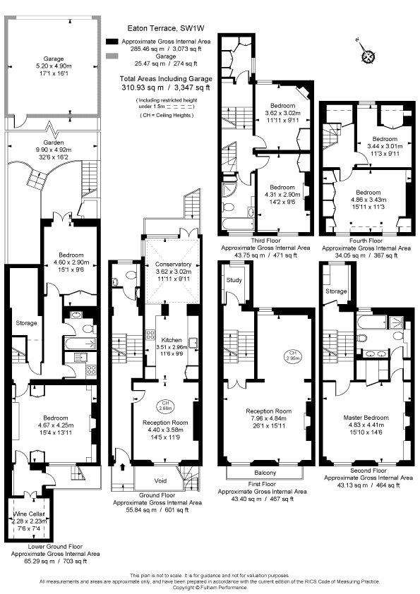 6 bedroom terraced house to rent - floorplan