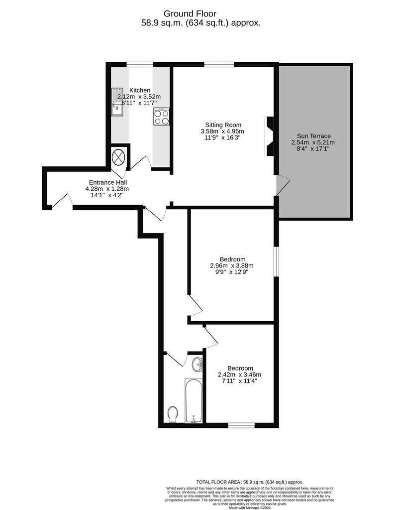 2 bedroom flat for sale - floorplan