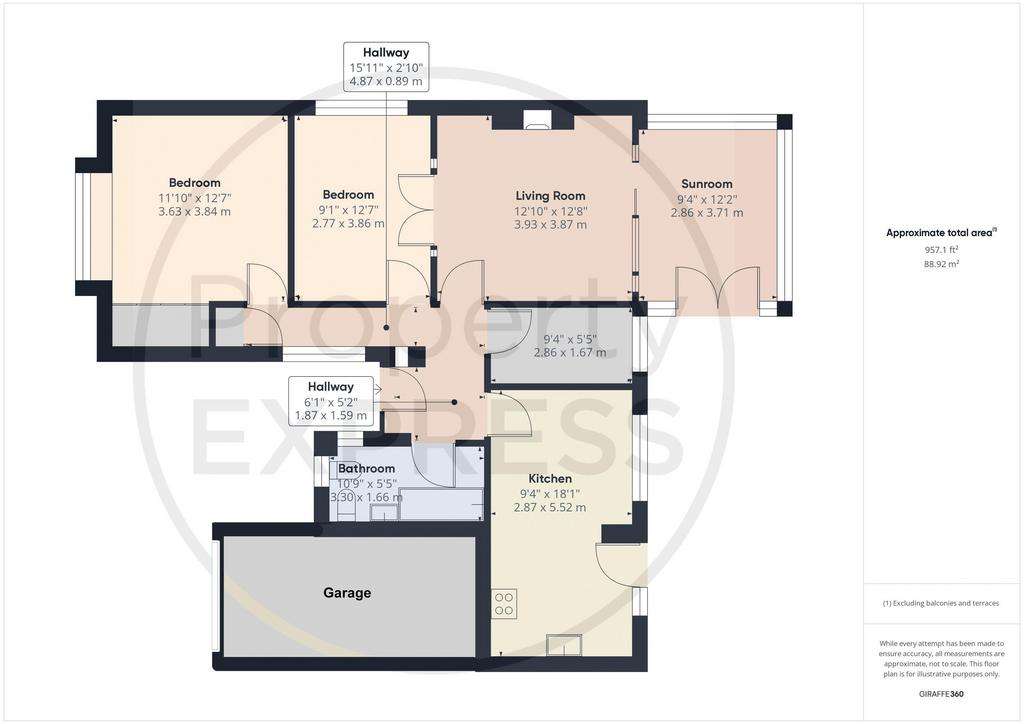 3 bedroom detached bungalow for sale - floorplan