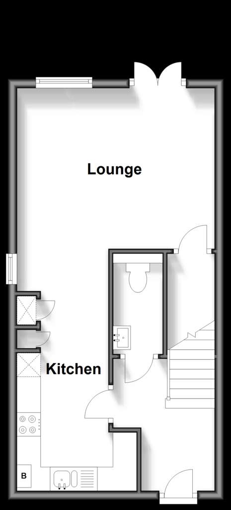 2 bedroom semi-detached house for sale - floorplan